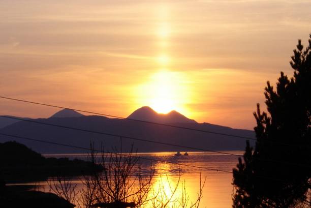 Sunset over Erbusaig Bay